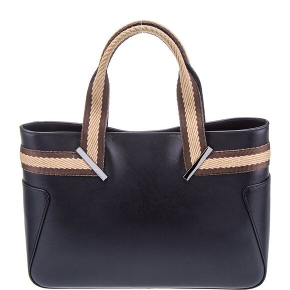 Gucci  brown leather tote with web strap - Picture 7 of 16